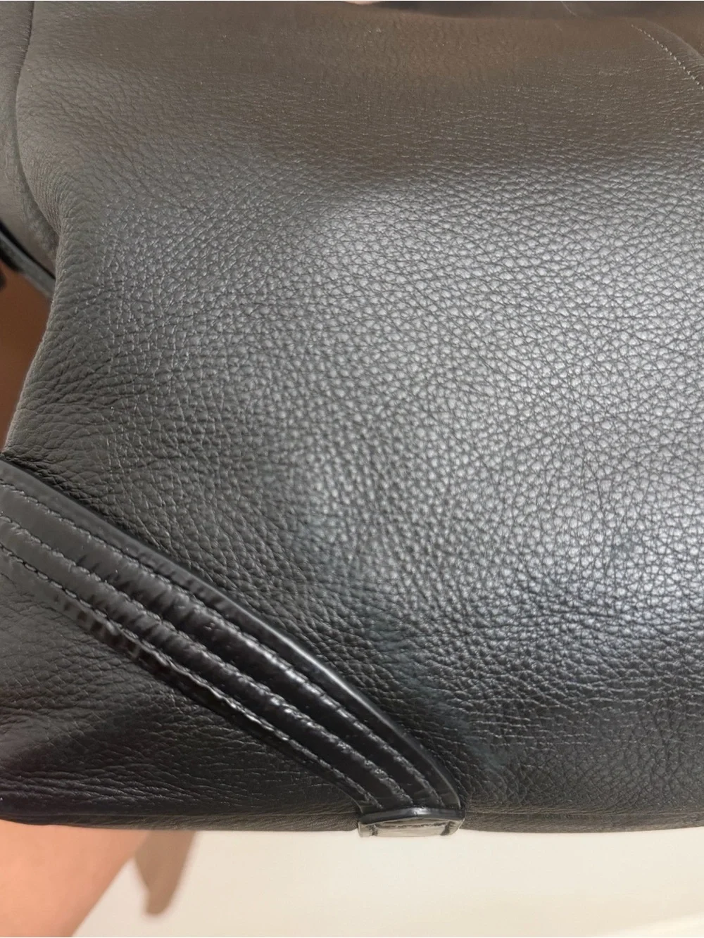 Coach Chelsea Katarina Black Pebbled Leather Hobo Shoulder Bag Pink Satin Lining